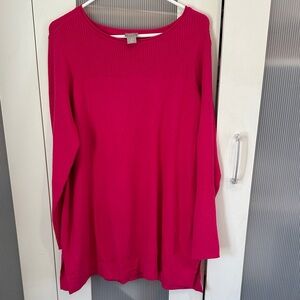 NWT Chicos zenergy Chic Fuchsia Long Sleeve Top